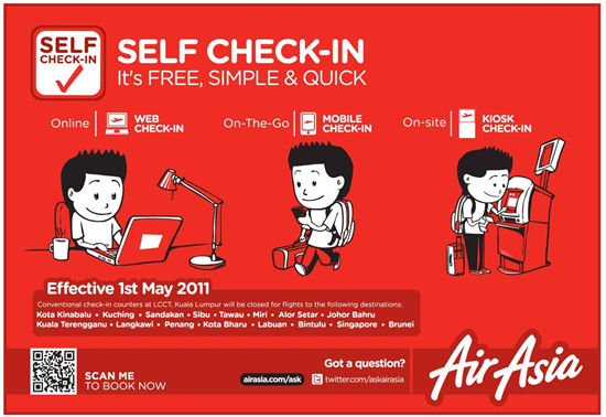 airasia self check in luggage