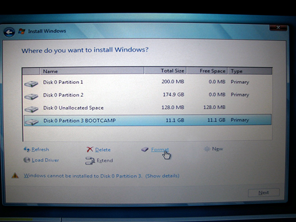 Windows 7 Install Bootcamp