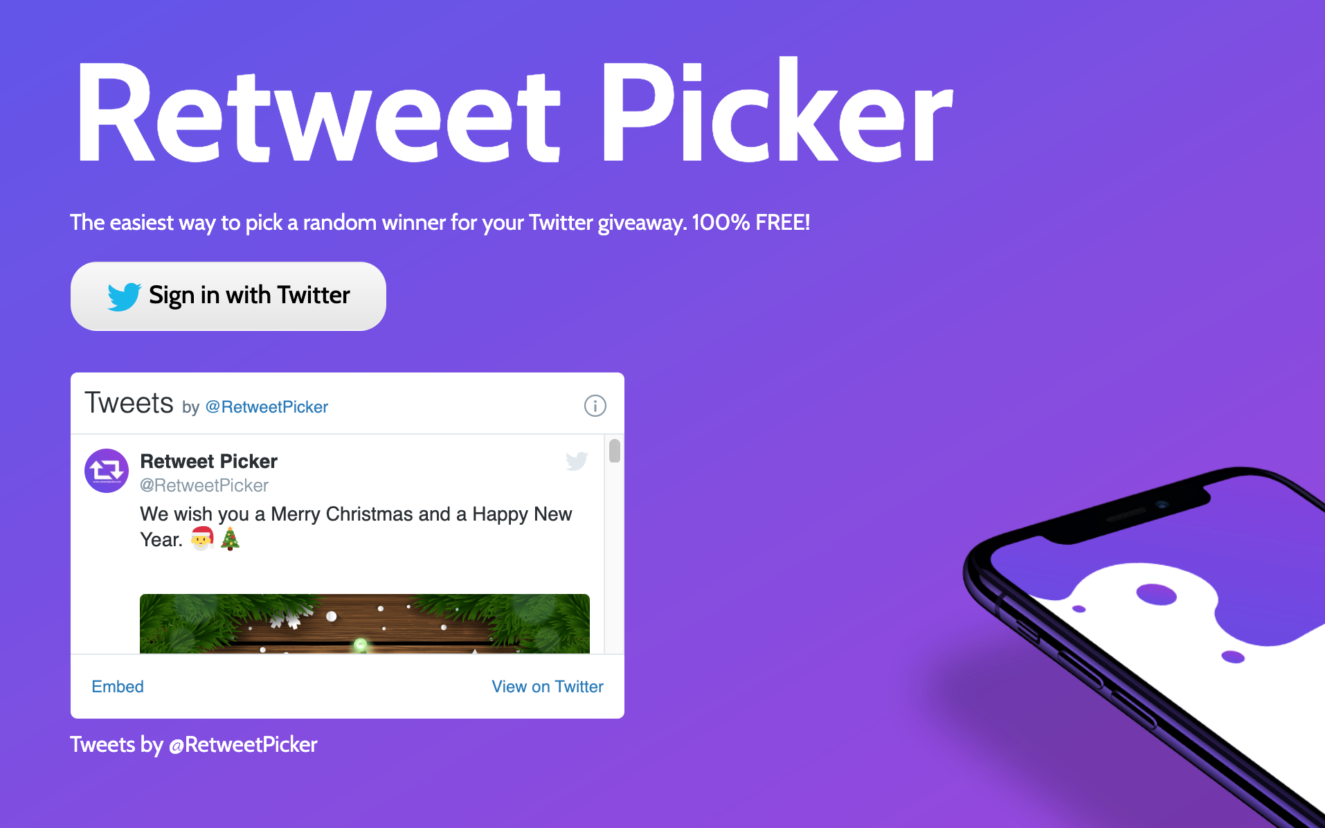 Twitter Picker - Free Retweet Picker