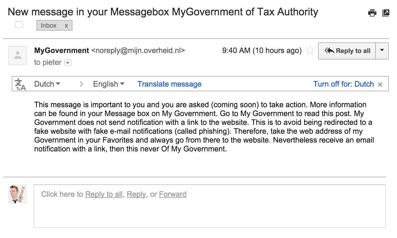 The things I have to do to read an email sent to me by my government